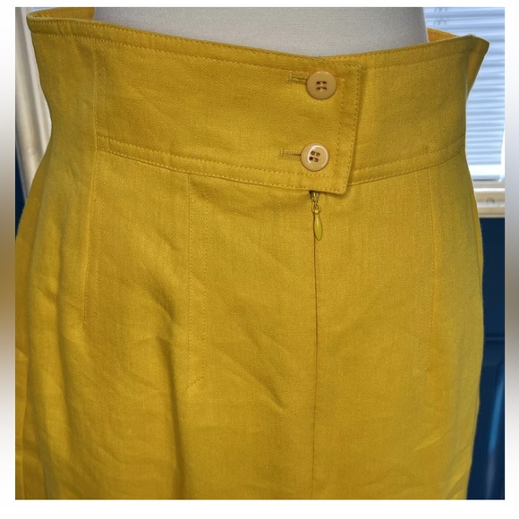 ESCADA By Margaretha Ley Womens Linen/Wool Blend Skirt Lined Rear Zip Sz 38 NWOT - Picture 5 of 10